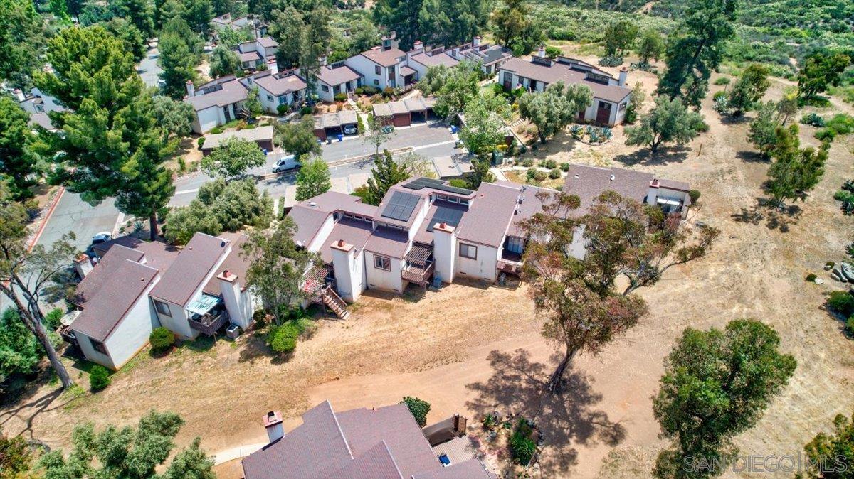 aerial view of the condos at the Ramona Oaks Park in the San Diego Country Estates